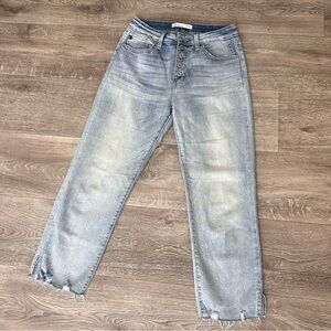 KanCan Light Blue Distressed Ankle Jeans
